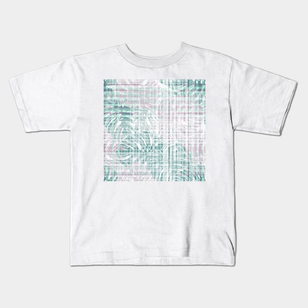 Seamless Pattern Leaves And Lines Faded Background Kids T-Shirt by MichelMM